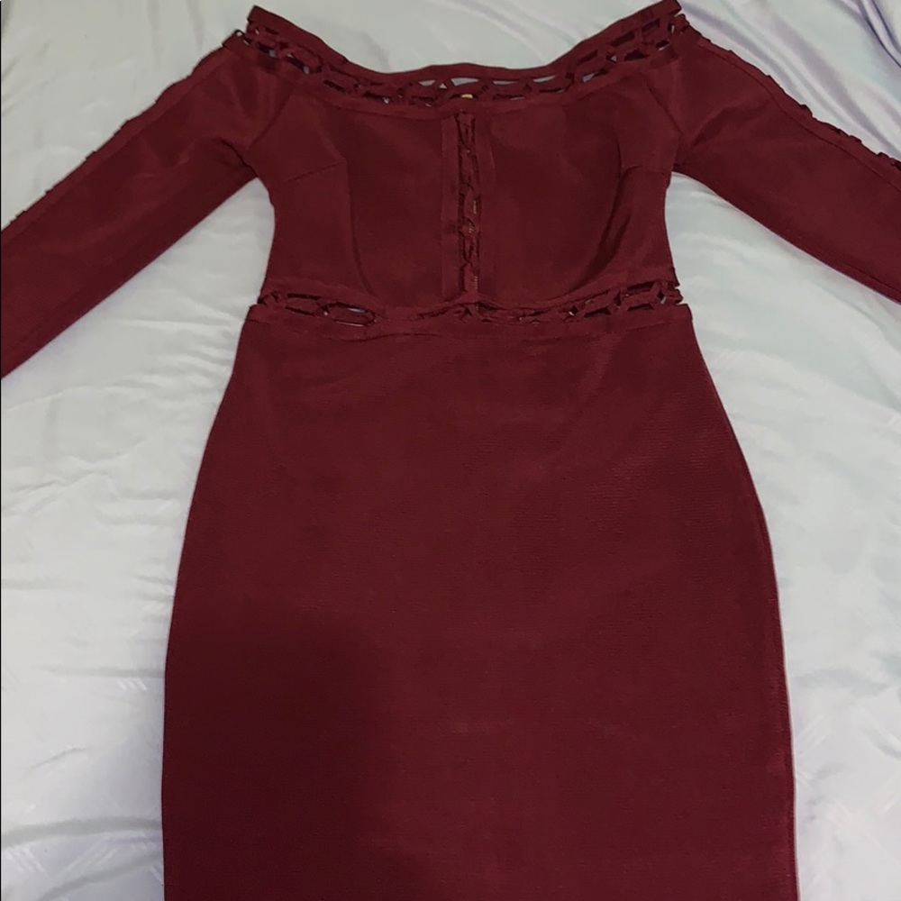 Burgundy dress